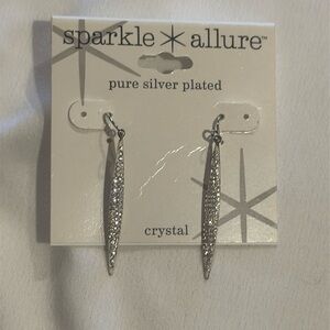 Sparkle Allure Silver Plated Crystal Earrings